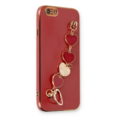 Mey İthalat®  iPhone 6 Kılıf Esila Silikon - Kırmızı