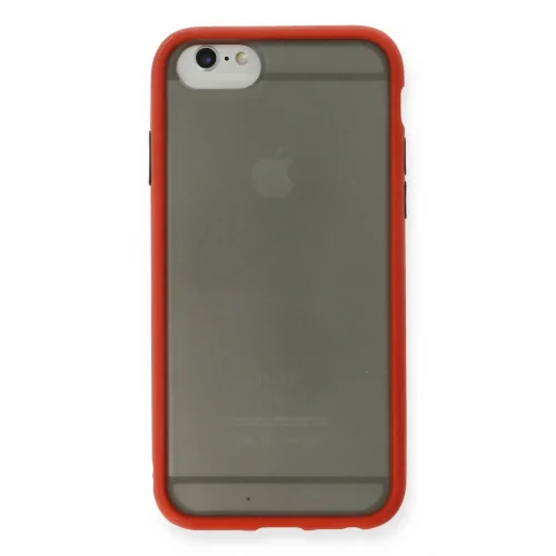 Mey İthalat®  iPhone 6 Kılıf Montreal Silikon Kapak - Kırmızı