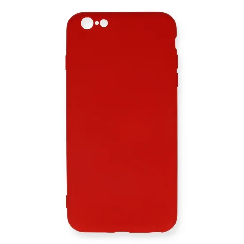 Mey İthalat®  iPhone 6 Plus Kılıf Nano içi Kadife Silikon - Kırmızı