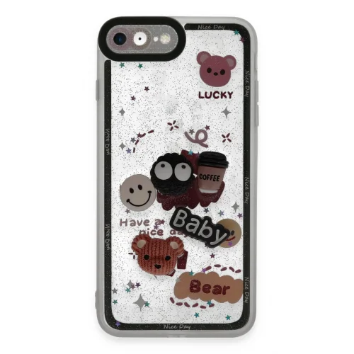 Mey İthalat®  iPhone 7 Kılıf Sweet Desenli Silikon Kapak - Sarı
