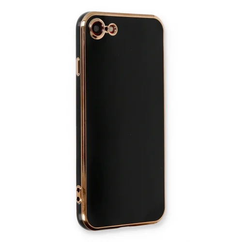 Mey İthalat®  iPhone 7 Kılıf Volet Silikon - Siyah