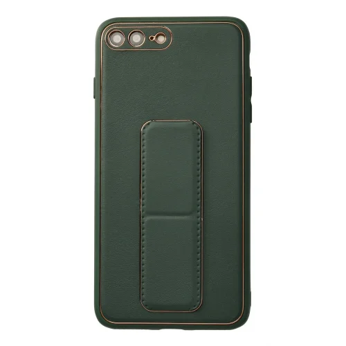 Mey İthalat®  iPhone 7 Plus Kılıf Coco Deri Standlı Kapak - Yeşil
