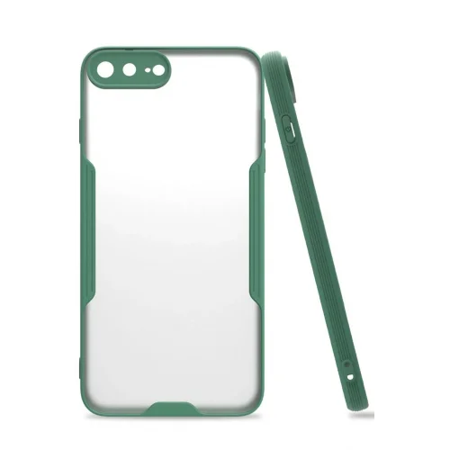 Mey İthalat®  iPhone 7 Plus Kılıf Platin Silikon - Yeşil