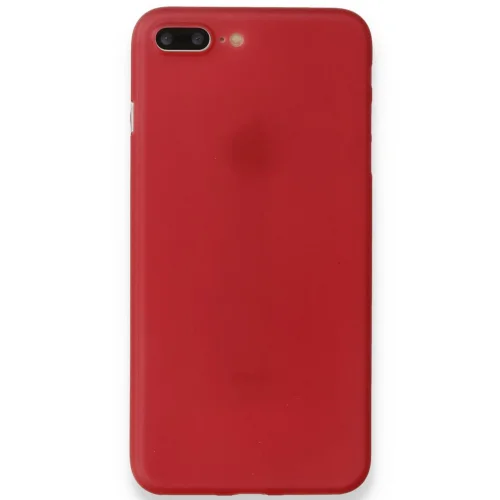 Mey İthalat®  iPhone 8 Plus Kılıf PP Ultra İnce Kapak - Kırmızı