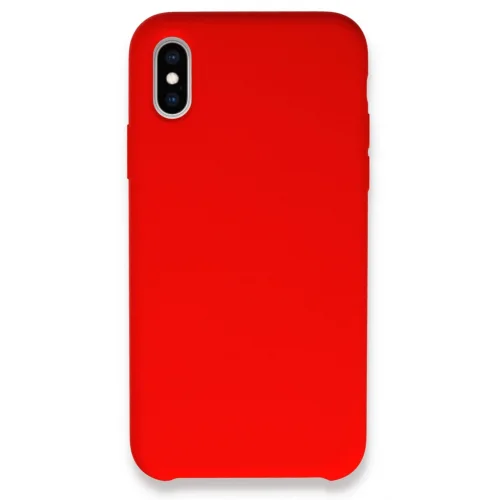 Mey İthalat®  iPhone X Kılıf Lansman Legant Silikon - Kırmızı