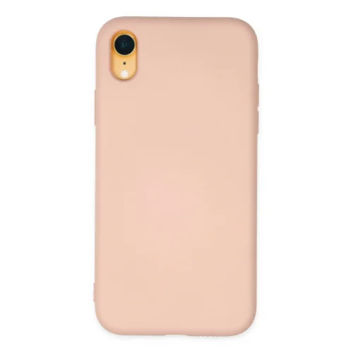 Mey İthalat®   iPhone XR Kılıf Nano içi Kadife Silikon - Pudra