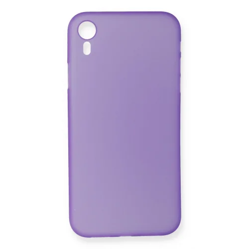 Mey İthalat®  iPhone XR Kılıf PP Ultra İnce Kapak - Mor