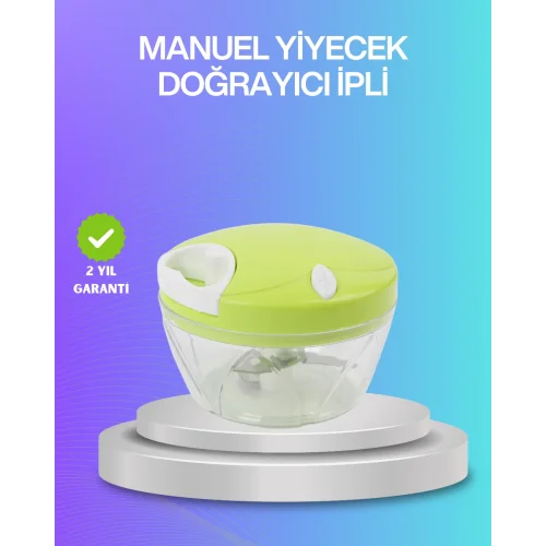 Mey İthalat® İpli Manuel Doğrayıcı Paslanmaz Çelik Bıçaklı