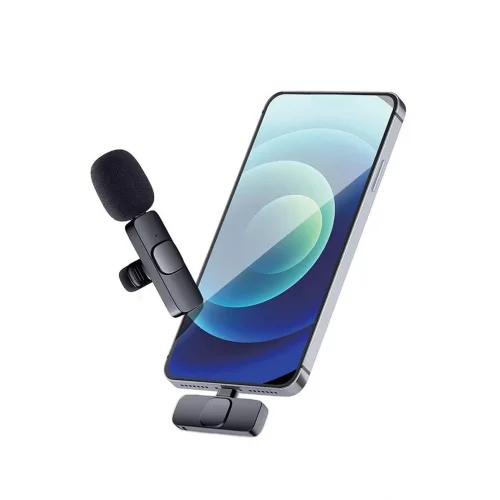 Mey İthalat®  K9 Lightning Uyumlu Mikrofon - Siyah