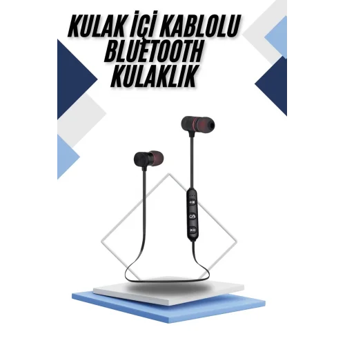 Mey İthalat® Kablolu Kulakiçi Bluetooth Kulaklık Mıknatıslı ANC Özellikli Yüksek Ses Kaliteli