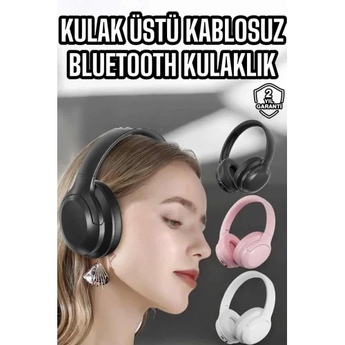 Mey İthalat® Kablosuz Bluetooth Kulaklık ANC/ENC Destekli Kulak Üstü Yüksek Ses Kaliteli