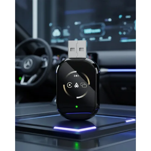 Mey İthalat® Kablosuz CarPlay ve Android Auto Adaptörü Tak Çalıştır Kullanım