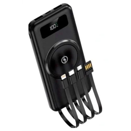 Mey İthalat® Kablosuz Çoklu Şarj Girişli 10.000 Mah Kablolu Powerbank Taşınabilir