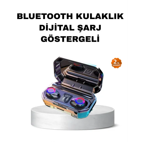 Mey İthalat® Kablosuz Kulaklık Uzun Pil Ömürlü Şarj Kutulu Ergonomik Hafif Tasarım