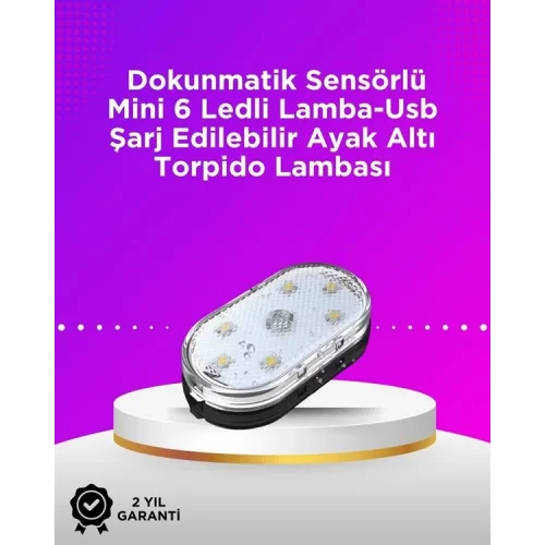 Mey İthalat® Kablosuz Manyetik Montajlı Araba İçin 7 Renkli Ambiyans Işığı Seti