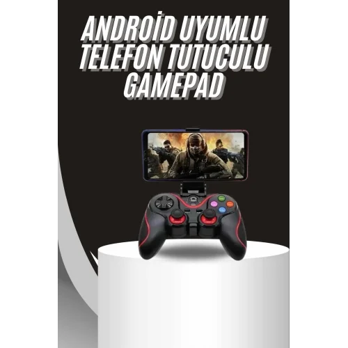 Mey İthalat® Kablosuz Oyun Kolu Bluetooth Joystick Gamepad Android Uyumlu