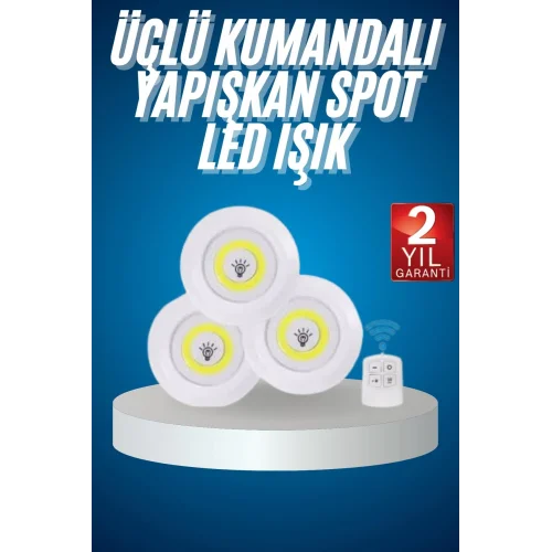 Mey İthalat® Kablosuz Pilli Işıldak  Masa Lambası Mutfak Tezgah Altı Banyo Dolabı Dolap İçi