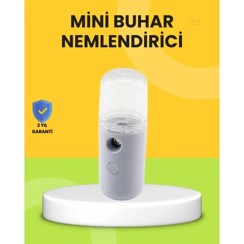 Mey İthalat® Kablosuz Şarjlı Buharlı Nemlendirici – Enerji Tasarruflu Taşınabilir Cilt Bakım Cihazı