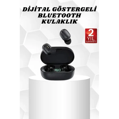 Mey İthalat® Kablosuz TWS Kulaklık Kulak İçi Mikrofonlu Bleuetooth Kulaklık Yüksek Ses Kaliteli