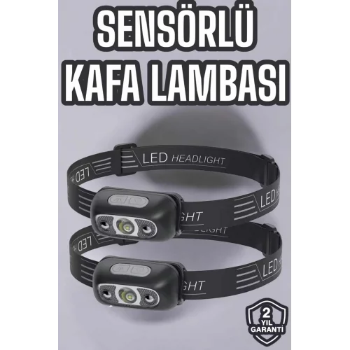 Mey İthalat® Kafa Lambası Kamp Lambası Led Işık Şarjlı Ayarlanabilir