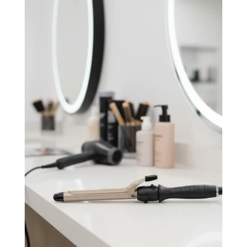 Mey İthalat® Kalın Bukleler İçin 25 mm Saç Maşası Seramik Plakalı 230 Derece