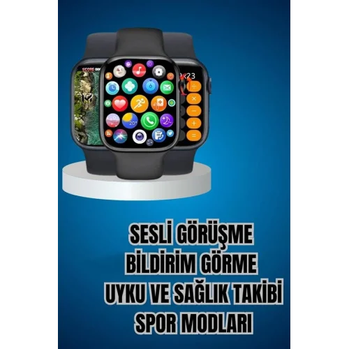 Mey İthalat® Kaliteli Akıllı Saat ve Kaliteli Bluetooth Kulaklık ANC Özelliği Uzun Pil Ömrü