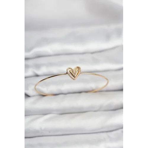 Mey İthalat® Kalp Model Gold Renk Bileklik