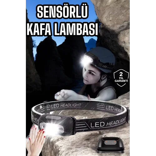 Mey İthalat® Kamp Lambası Led Işık Kafa Lambası Balıkçı Lambası Ayarlanabilir