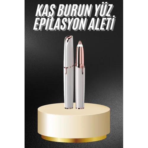 Mey İthalat® Kaş Bıyık Tüy Epilasyon Aleti Pilli Yüz Kaş Epilatör Kıl Tüy Alma Epilasyon