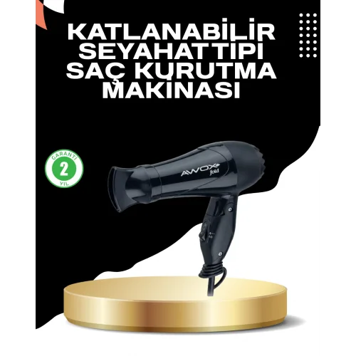 Mey İthalat® Katlanabilir Fön Makinesi Çift Isı ve Hız Ayarlı