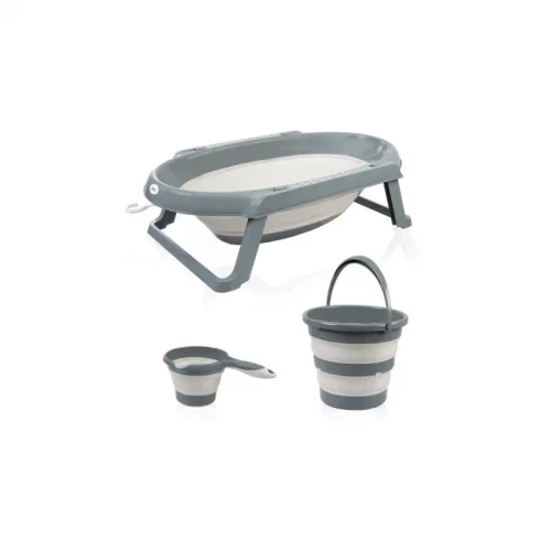 Mey İthalat®  Katlanır Banyo 3Lü Küvet Seti 765 Antrasit