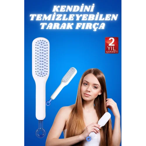 Mey İthalat® Kendini Temizleyen Tarak Fırça Geri Çekilebilir Evcil Hayvana Uygun Sıkı Dişli