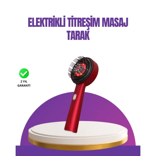 Mey İthalat® Kırmızı LED Işıklı Saç Derisi Masaj Aleti