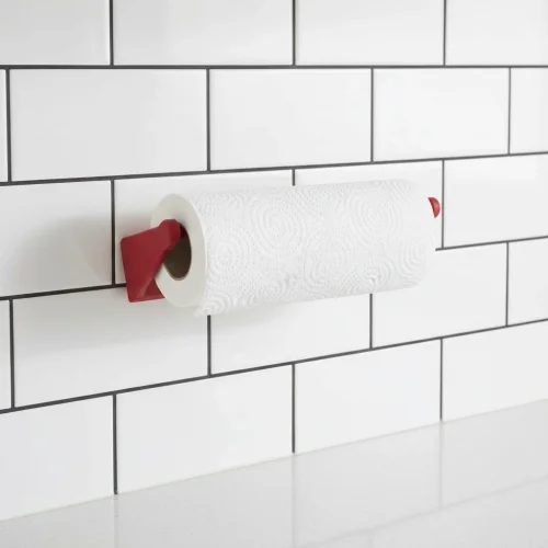 Mey İthalat® Kırmızı Peçete Askısı Mutfak Duvar Tipi Peçetelik Organizer