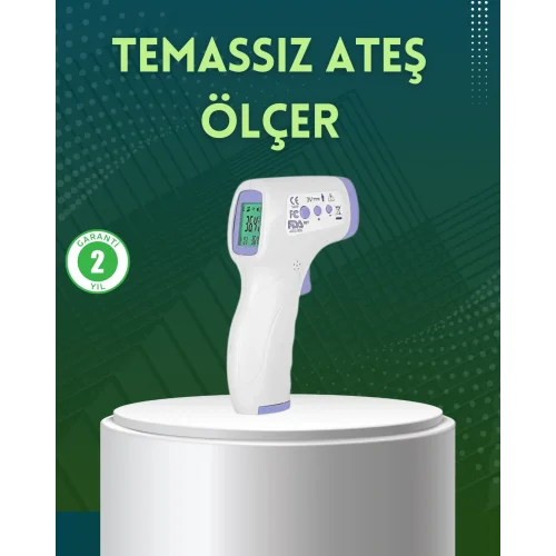 Mey İthalat® Kızılötesi Temassız Ateş Ölçer LCD Ekranlı Hassas Termometre