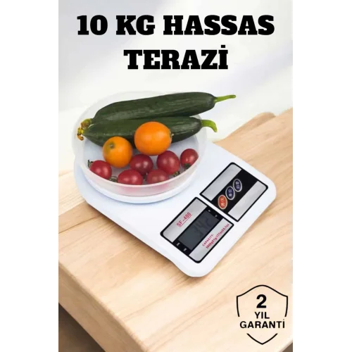 Mey İthalat® Kompakt Tasarım ve Tek Tuşla Sıfırlama Özelliğiyle Kullanımı Kolay Mutfak Tartısı