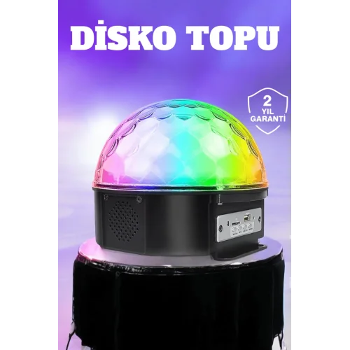 Mey İthalat® Kompakt Tasarımlı, Telefon Kontrollü Disko Topu Işıkları