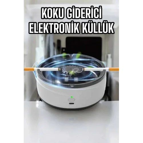 Mey İthalat® Küllük Duman Giderici Temizlenebilir Elektronik Pilli