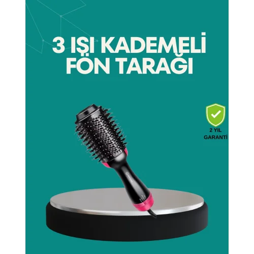 Mey İthalat® Kurutmalı Saç Şekillendirici Fönlü Fırça 1200 Watt Güç