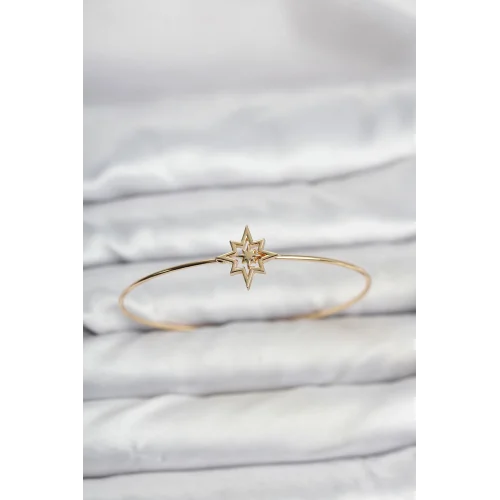 Mey İthalat® Kutup Yıldızı Model Gold Renk Bileklik