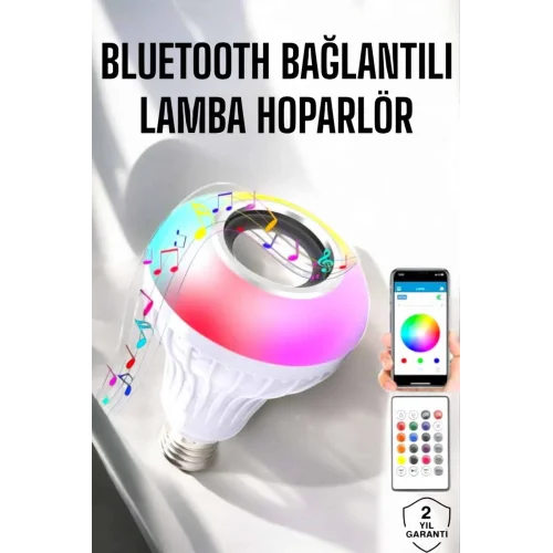 Mey İthalat® Lamba Led Hoparlör Dayanıklı ve Uzun Ömürlü Bluetooth Hoparlör