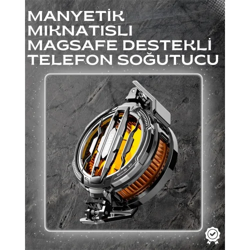 Mey İthalat® LED Işıklı Telefon Soğutucu | Ultra Sessiz Fan | Mıknatıslı ve Aparatlı Bağlantı