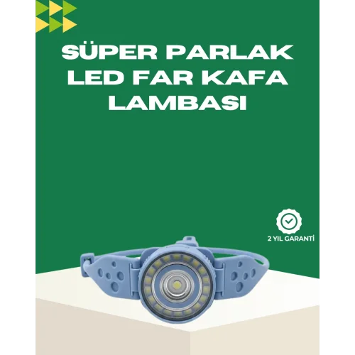 Mey İthalat® LED Kafa Lambası Kamp Yürüyüş ve Gece Kullanımı İçin