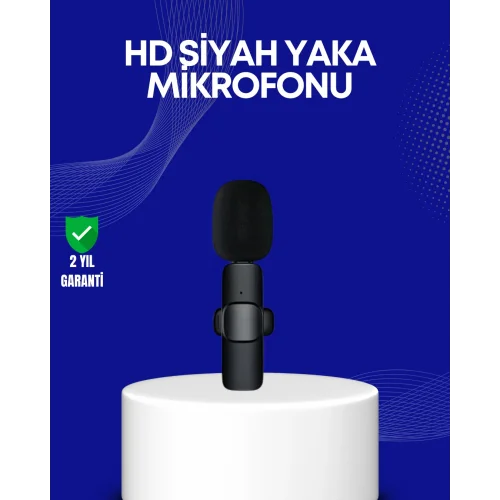 Mey İthalat® Lightning Girişli 2’li Kablosuz Yaka Mikrofonu Çift Kişilik Kayıt