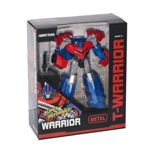 Mey İthalat®  LJ1652 Metal Gövdeli Dönüşebilen Robot -Gepettoys