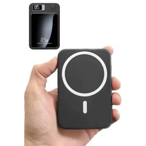 Mey İthalat® Magsafe Hızlı Şarj 10.000 Mah Wireless Şarj Powerbank Android ve İOS Uyumlu