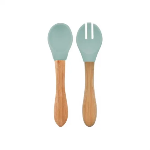 Mey İthalat®   Mama Kaşığı ve Çatal Seti River Green