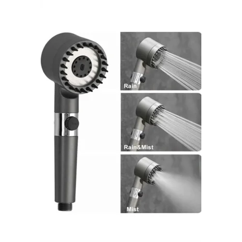 Mey İthalat® Masaj Etkili Turbolu Çok Fonksiyonlu Filtreli Duş Başlığı Yeni Nesil