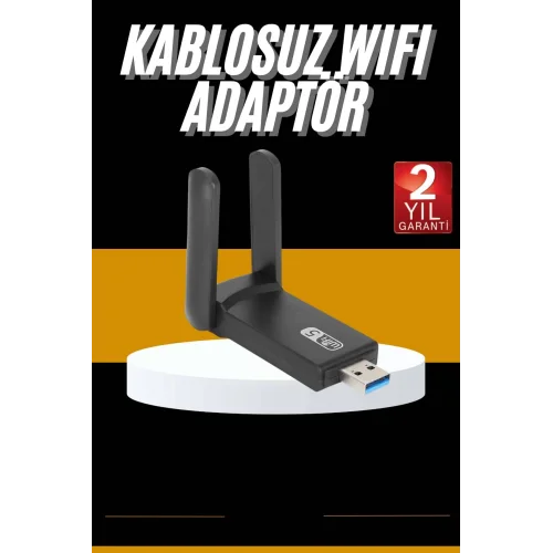 Mey İthalat® Mbps Wifi Alıcı Kablosuz Wifi Adaptörü Çift Band Çift Antenli