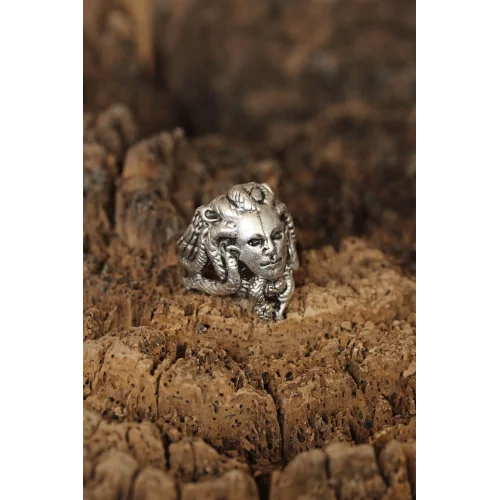 Mey İthalat® Medusa Model Ayarlanabilir Erkek Yüzük